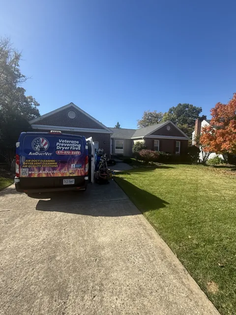 AirDuctVet van and equipment outside the two-system Clifton project